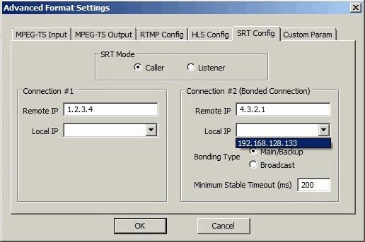 IPVTL SRT
Config